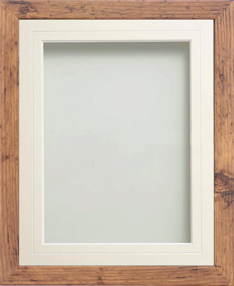 Allington Rustic A4 11 75x8 25 Frame With White V Groove Mount Cut