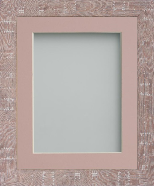 Blackmore Rustic Brown A4 11 75x8 25 Frame With Pink Mount Cut For