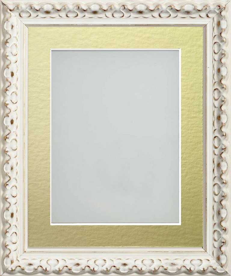 Charleston Ivory X Frame With Gold Mount Cut For Image Size X