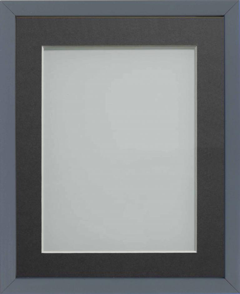 Dahlia Dolphin Grey A4 11 75x8 25 Frame With Grey Mount Cut For Image