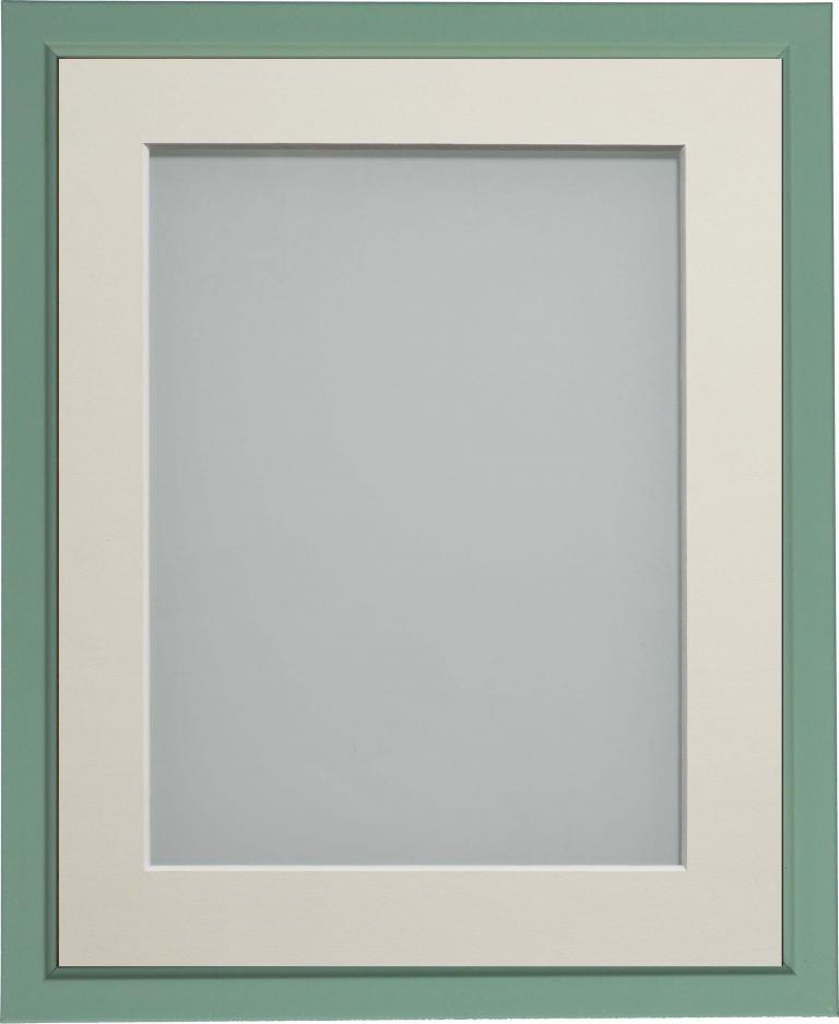 Drayton Green X Frame With Ivory Mount Cut For Image Size X