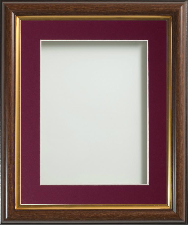 Eldridge Mahogany A3 16 5x11 75 Frame With Plum Mount Cut For Image