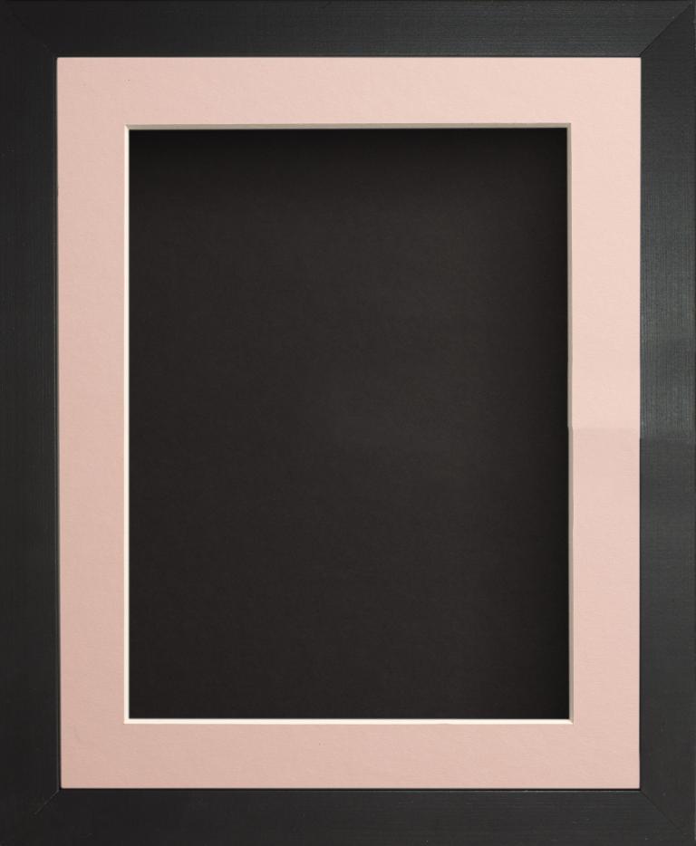 Radcliffe Box Frame Black With Black Backing Board X Frame With