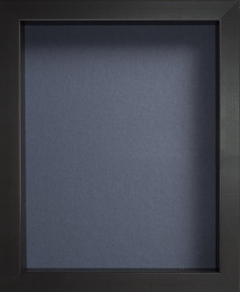 Radcliffe Box Frame Black With Dark Blue Backing Board A4 11 75x8 25