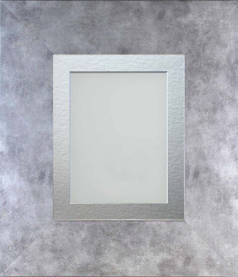 Valencia Grey Slate X Frame With Silver Mount Cut For Image