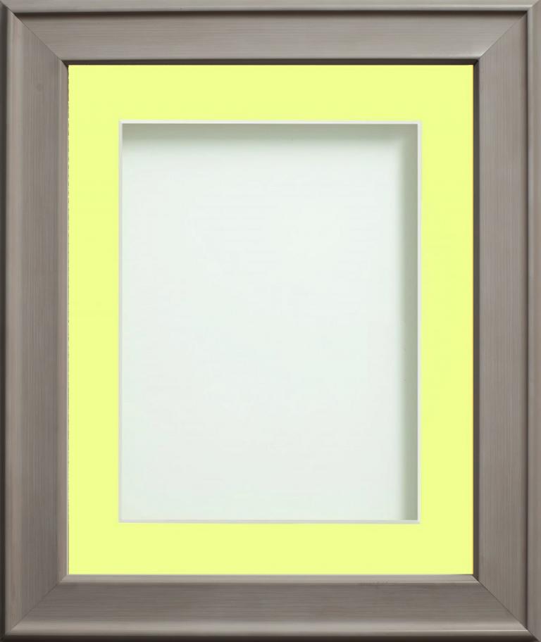 Wilton Grey X Frame With Lemon Bon Bon Mount Cut For Image Size X