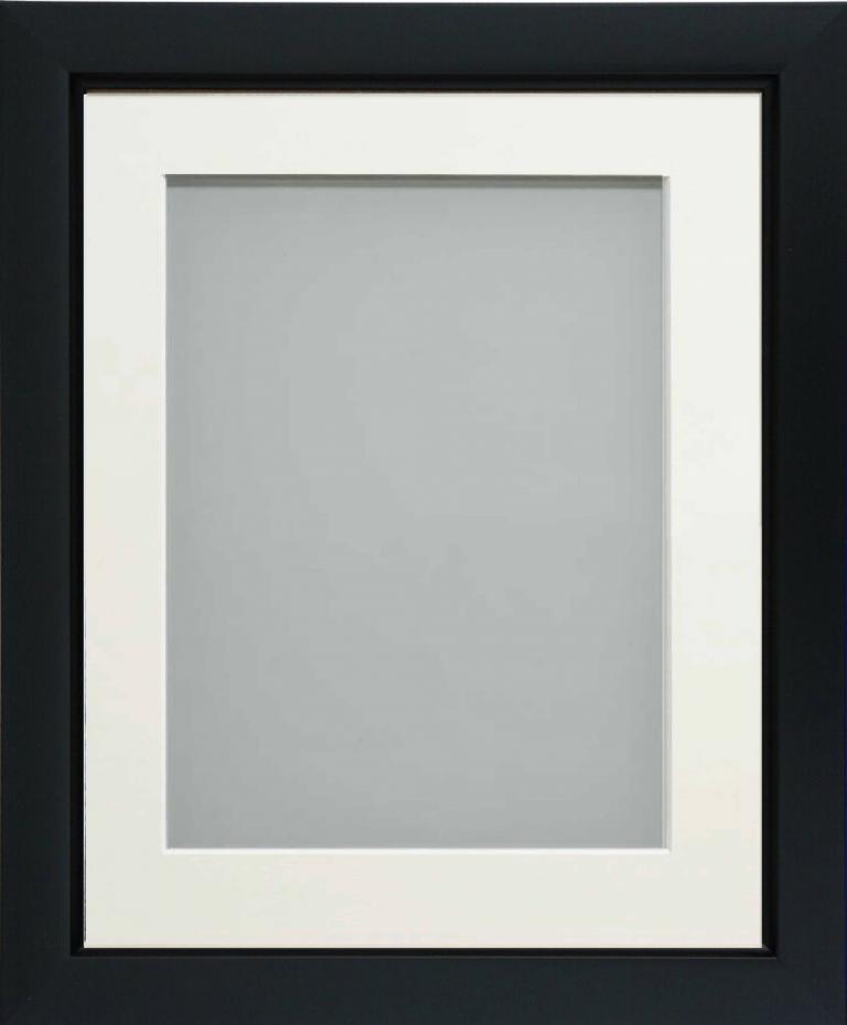 Ainsworth Black 12x12 frame with Off-White mount cut for image size 10x10