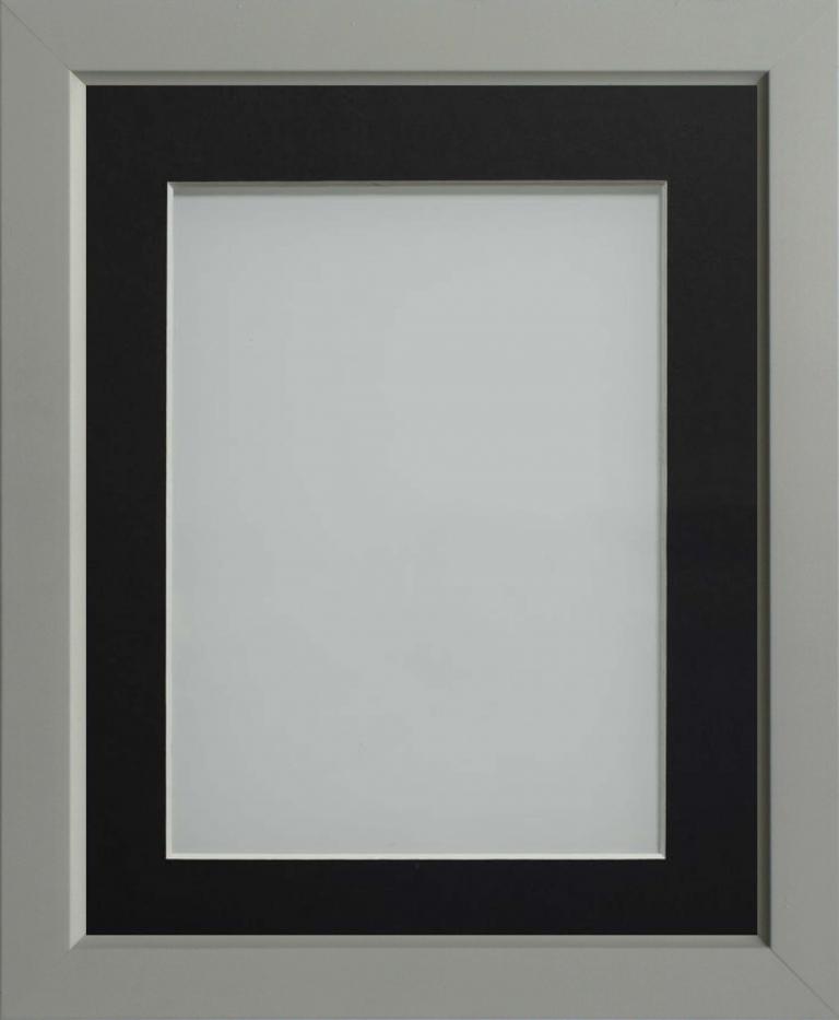 Ainsworth Grey 12x10 frame with Black mount cut for image size 8x6