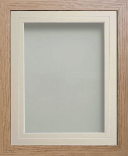 Allington Beech 12x10 frame with Ivory V-Groove mount cut for image ...