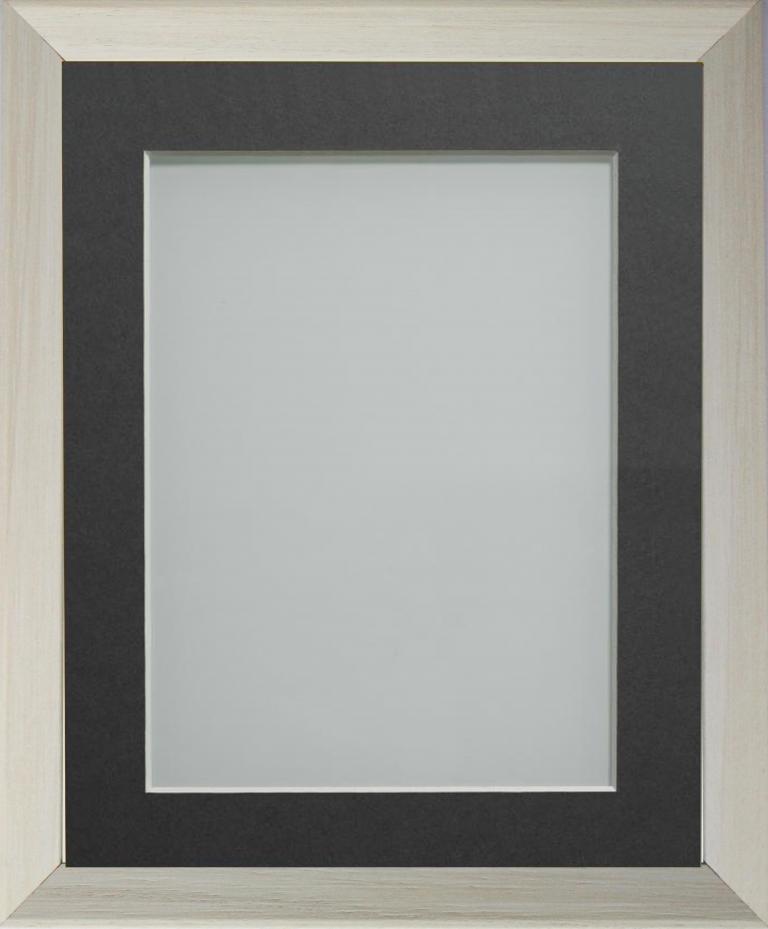Amalfi Ivory 15.7x15.7 frame with Grey mount cut for image size 11.8x11.8