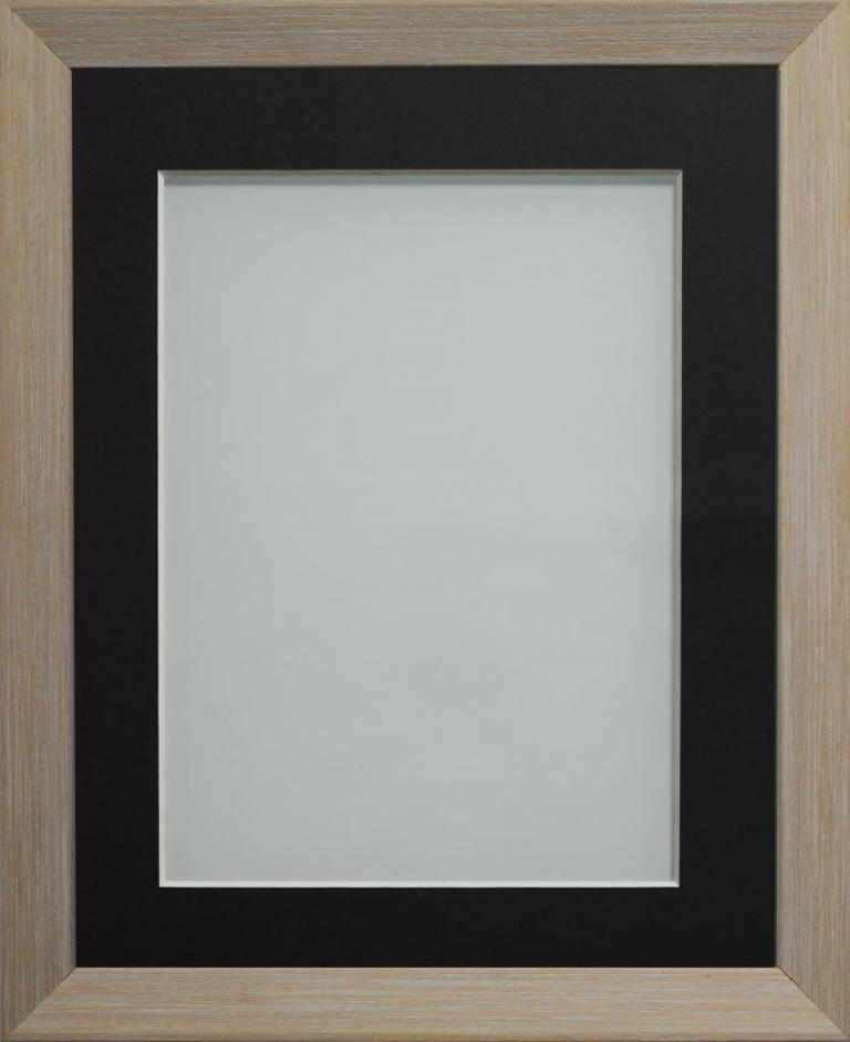 Amalfi Taupe 15.7x15.7 frame with Black mount cut for image size 11.8x11.8
