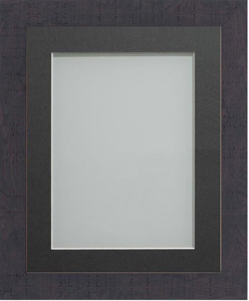 Blackmore Burnt Black 14x11 frame with Grey mount cut for image size A4 ...