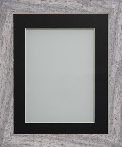 Blackmore Rustic Grey 12x12 frame with Black mount cut for image size 10x10