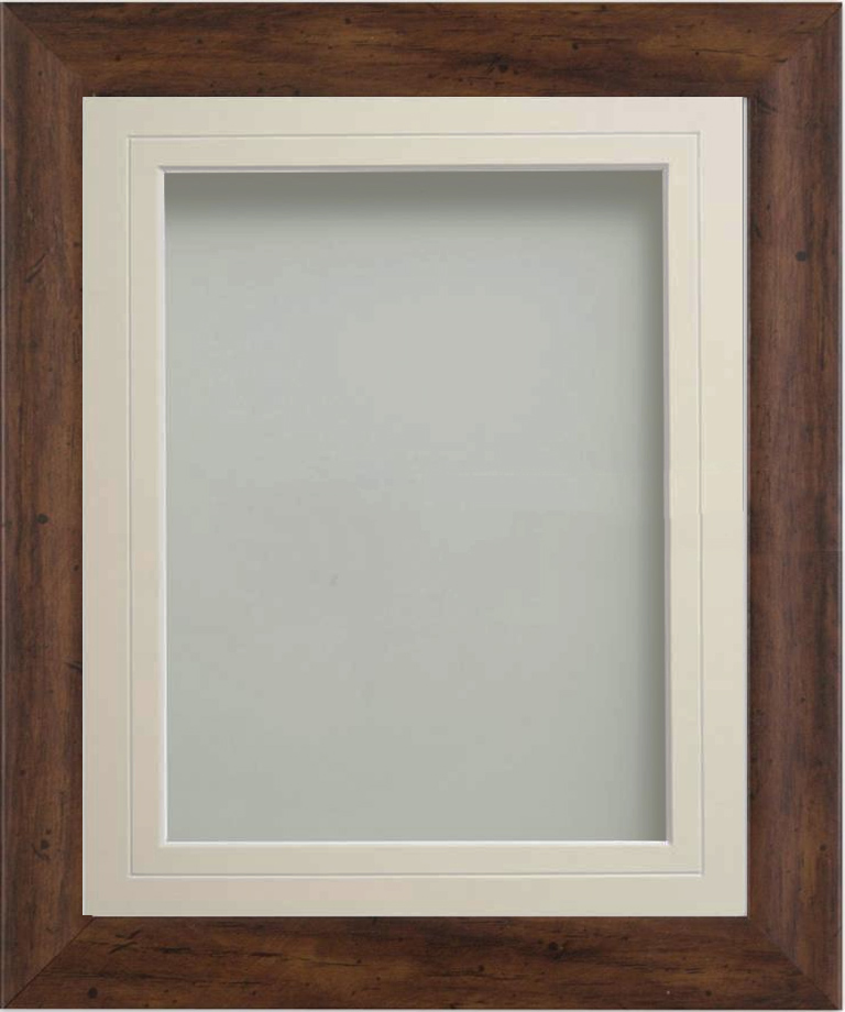 Boswell Dark Oak 10x8 frame with Ivory V-Groove mount cut for image ...