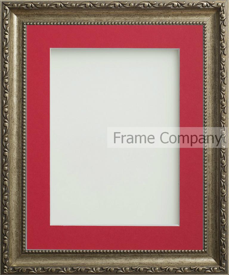 Brompton Bronze 10x8 frame with Red mount cut for image size