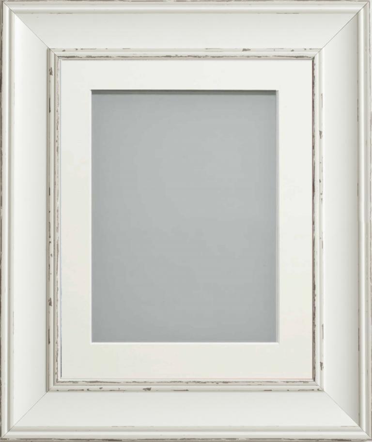 Brooke Antique White A4 (11.75x8.25) frame with Off-White mount cut for ...