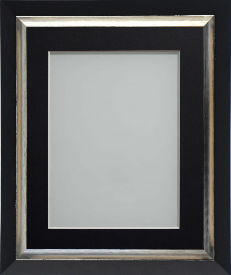 Brunswick Black 8x8 frame with Black mount cut for image size 5x5