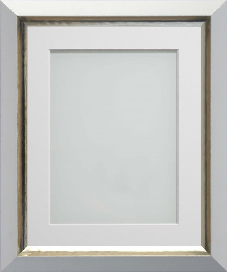 Brunswick White 16x12 frame with White mount cut for image size 12x8