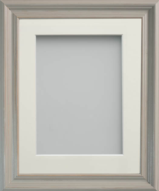 Campbell Rustic Grey 30x20 frame with Ivory mount cut for image size A2 ...