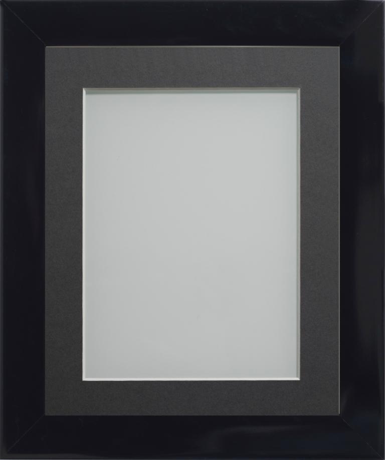 Candy Black 6x4 frame with Grey mount cut for image size