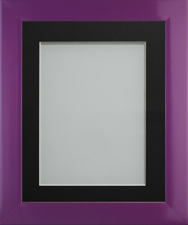 Candy Purple 12x12 frame with Black mount cut for image size