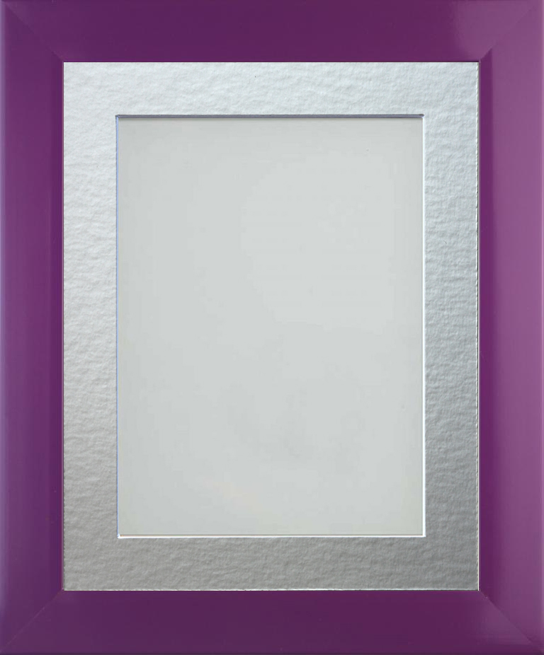 Candy Purple 24x20 frame with Silver mount cut for image size 20x16