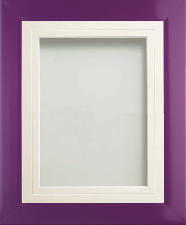 Candy Purple 24x20 frame with White VGroove mount cut for image size 20x16