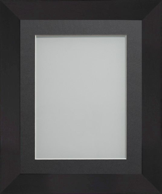 Carlton Black 18x14 Frame With Grey Mount Cut For Image Size 14x10