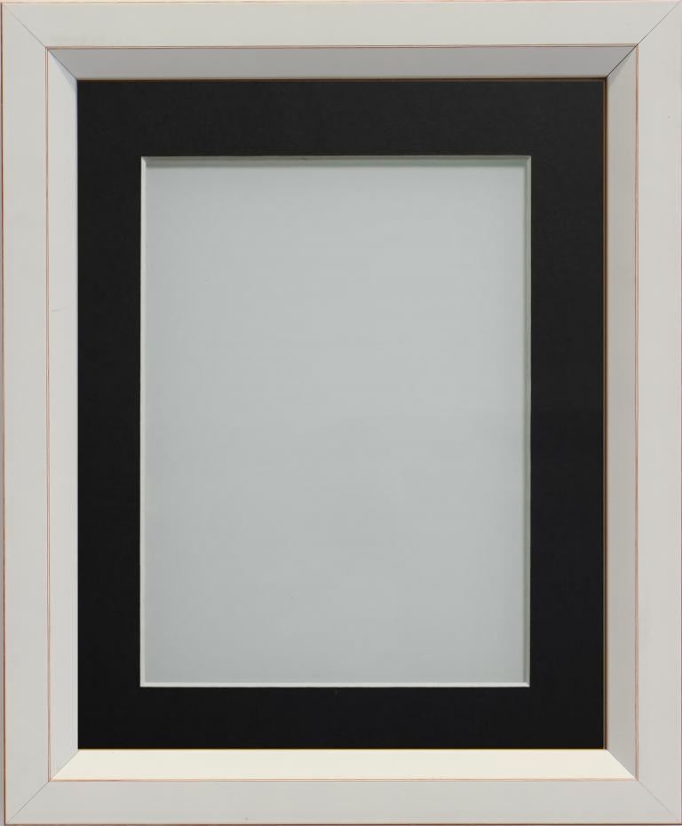 Carter White 10x10 frame with Black mount cut for image size 5x5