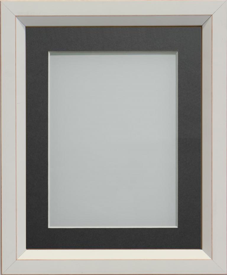 Carter White A4 (11.75x8.25) frame with Grey mount cut for image size 9x6