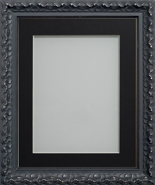 Charleston Black 18x12 frame with Black mount cut for image size