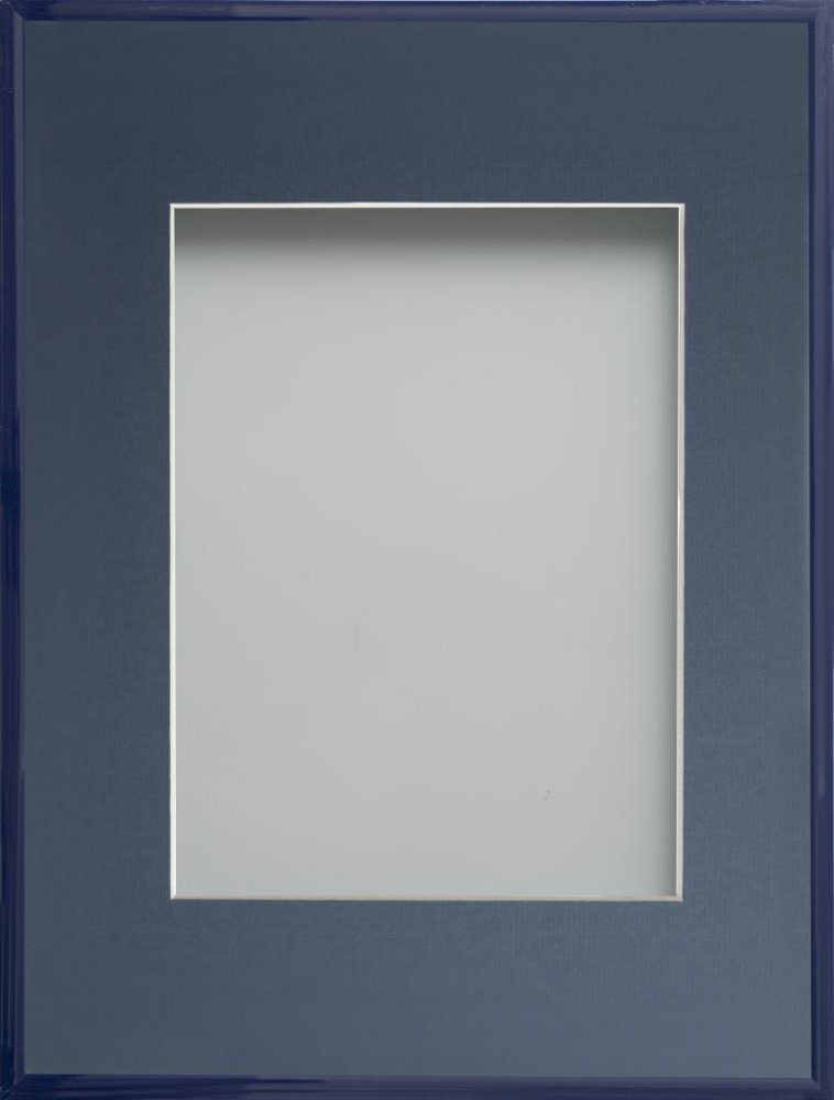 Cranbrook Blue 5.9x3.9 frame with Blue mount cut for image size 4x3