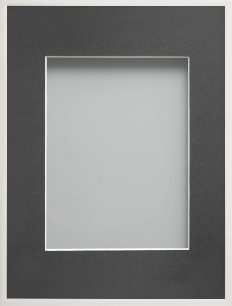 Cranbrook White A4 (11.75x8.25) frame with Grey mount cut for image