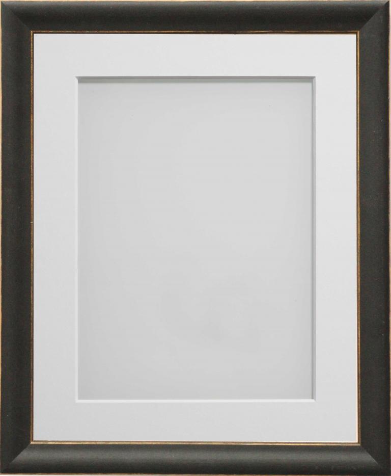 Darcy Black 6x4 frame with White mount cut for image size 4x3