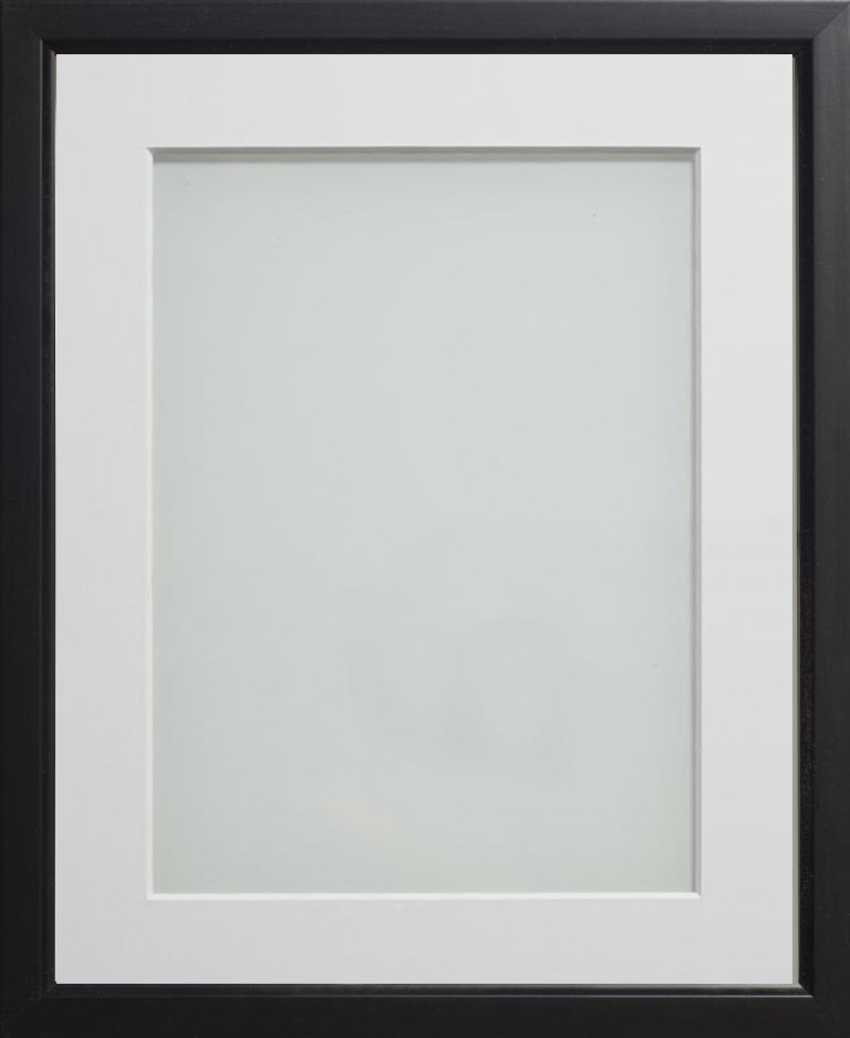 Drayton Black 5x5 frame with Off-White mount cut for image size 3.5x3.5