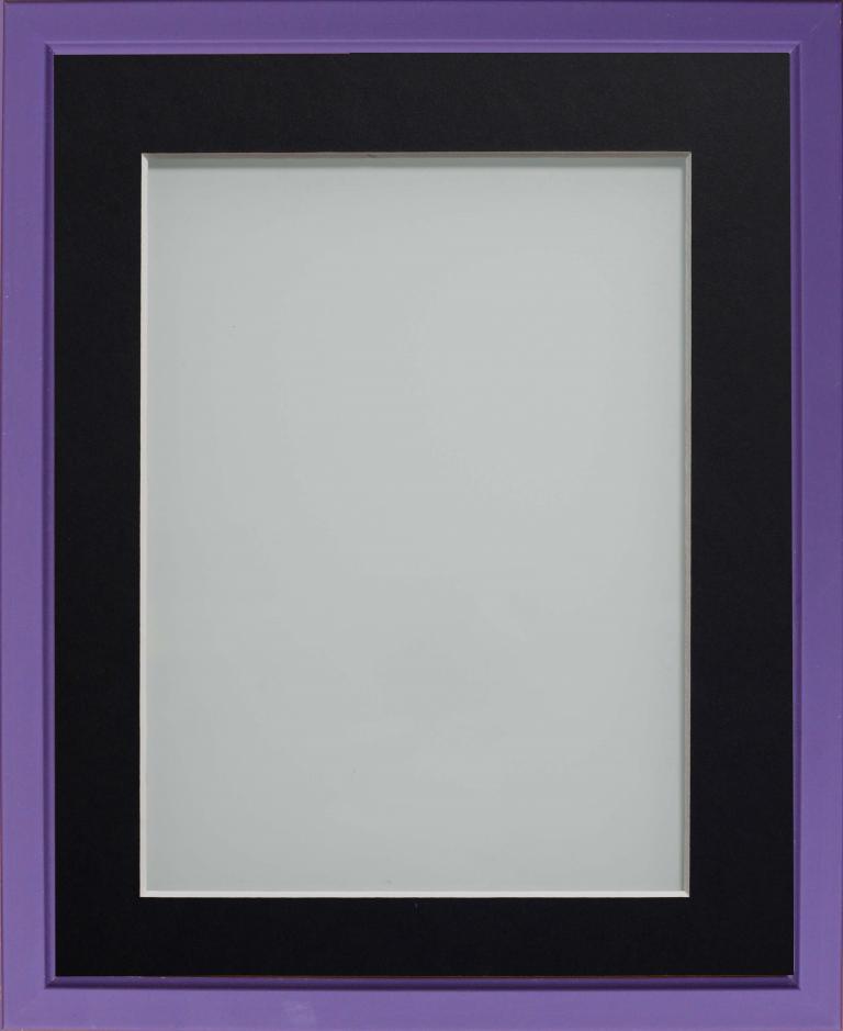 Drayton Purple 8x8 frame with Black mount cut for image size 5x5