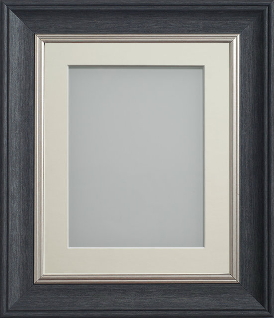 Drummond Charcoal Grey 8x6 frame with Ivory mount cut for image size 6x4