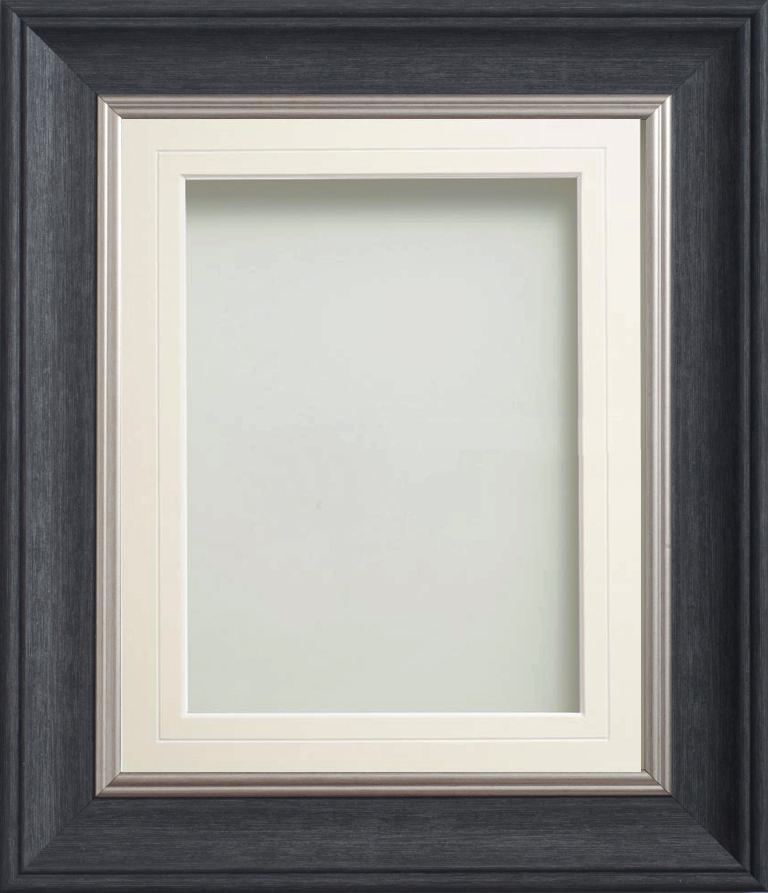 Drummond Charcoal Grey 24x20 frame with White V-Groove mount cut for ...