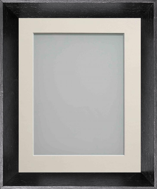 Eccleston Black 12x10 frame with Ivory mount cut for image size 10x8