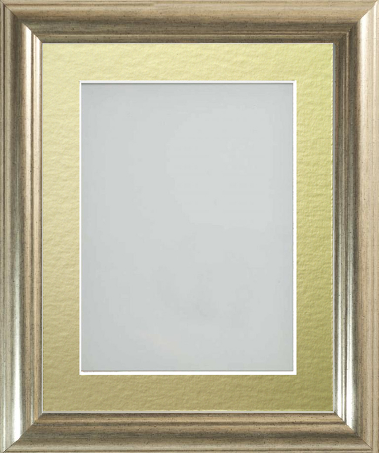 Eldridge Silver A4 (11.75x8.25) frame with Gold mount cut for image ...