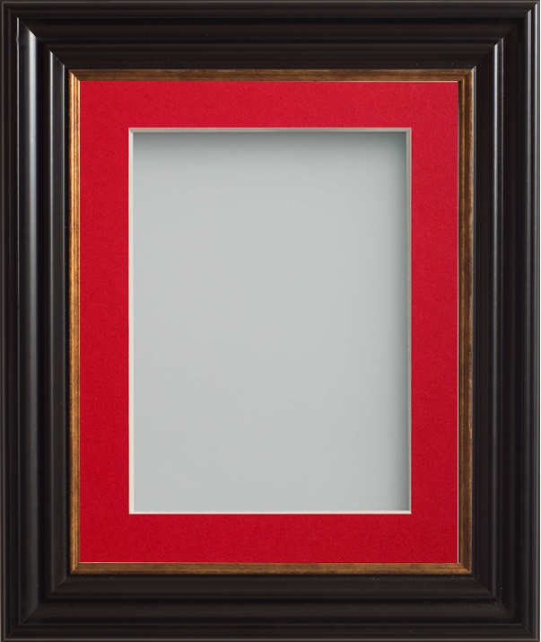 Emson Black A3 (16.5x11.75) frame with Red mount cut for image size A4 ...