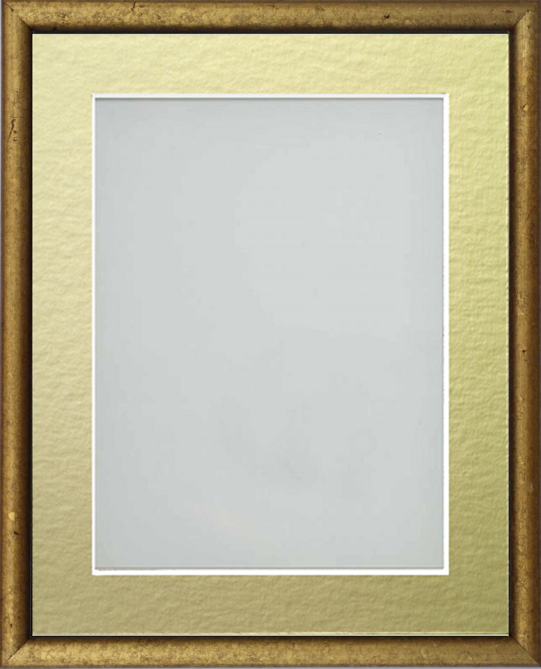 Fincham Burnt Gold 6x4 frame with Gold mount cut for image size 5x3