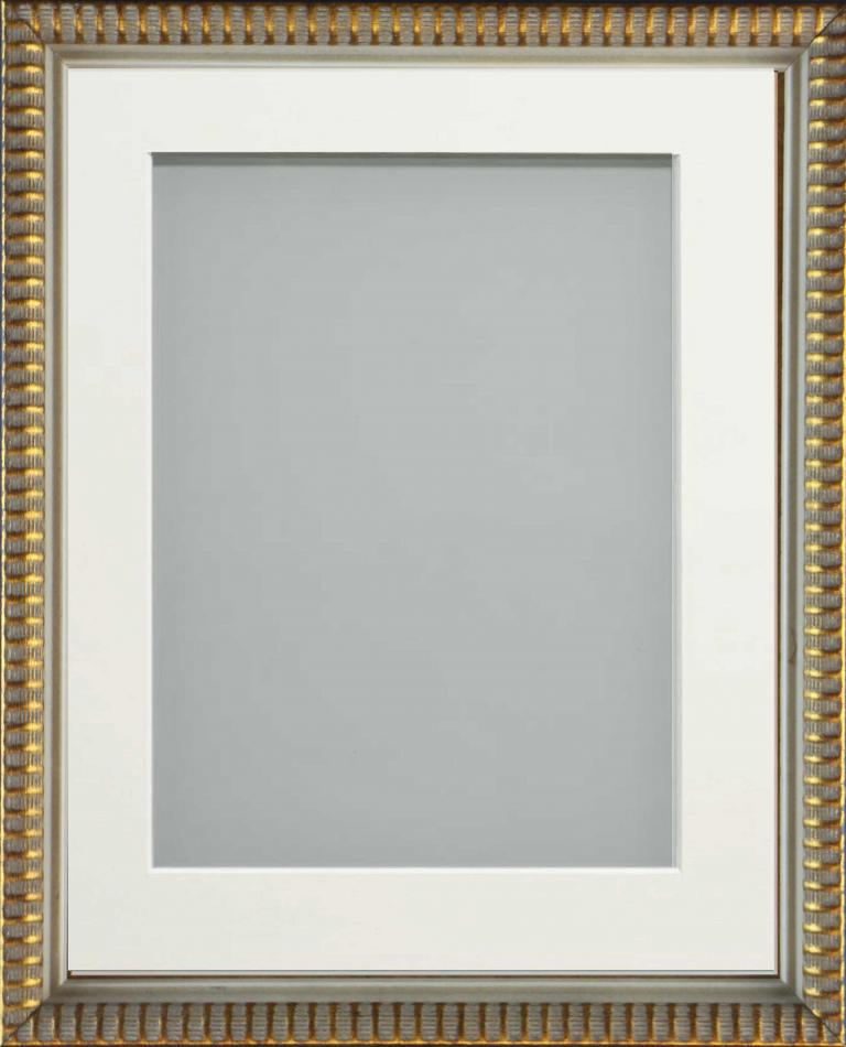 Grantham Brass 18x12 frame with OffWhite mount cut for image size