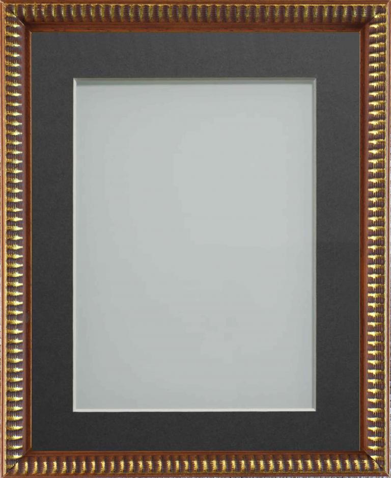 Grantham Burnt Gold 14x11 frame with Grey mount cut for image size A4 ...