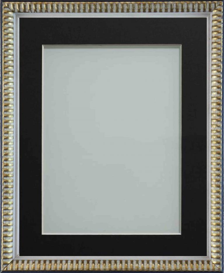 Grantham Frosted Gold 15.7x15.7 frame with Black mount cut for image ...