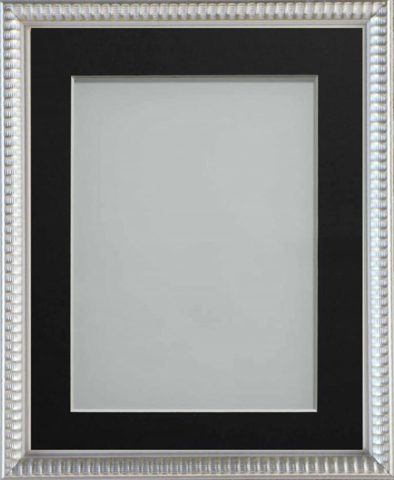 Grantham Silver A4 (11.75x8.25) frame with Black mount cut for image ...