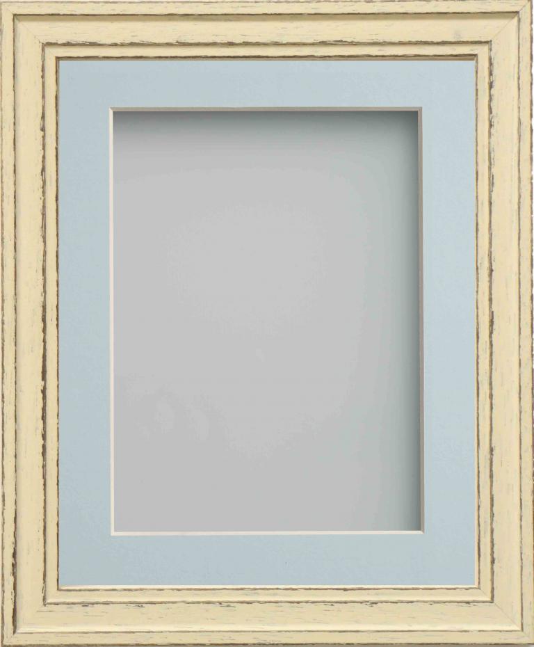 Harrington Barley 12x10 frame with Light Blue mount cut for image size 6x4