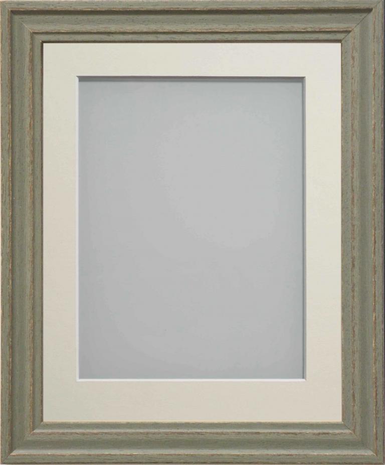 Harrington Storm Grey 10x8 frame with Ivory mount cut for image size 6x4