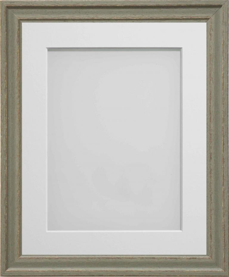 Harrington Storm Grey 10x8 frame with White mount cut for image size 6x4