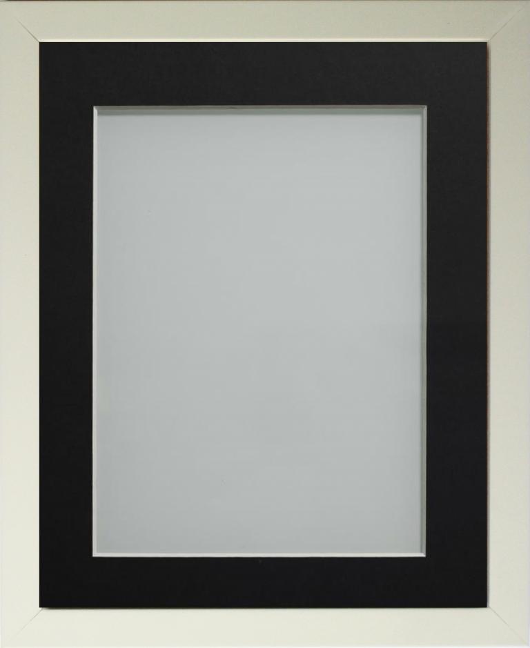 Jellybean Ivory 16x12 frame with Black mount cut for image size 13x9